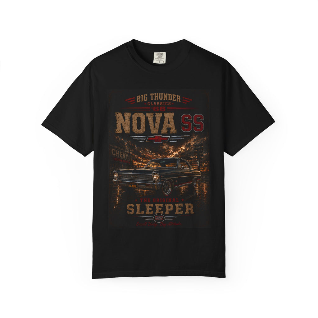 Nova SS Sleeper Chevy Classic Car T-shirt | Vintage Muscle Car Graphic