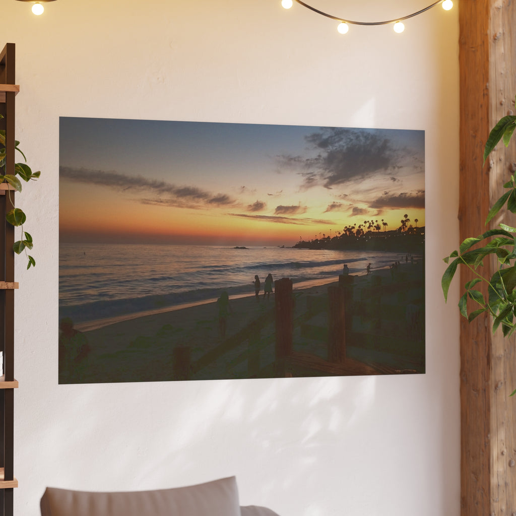 Laguna Beach Sunset - Coastal Sunset Beach Scene Poster
