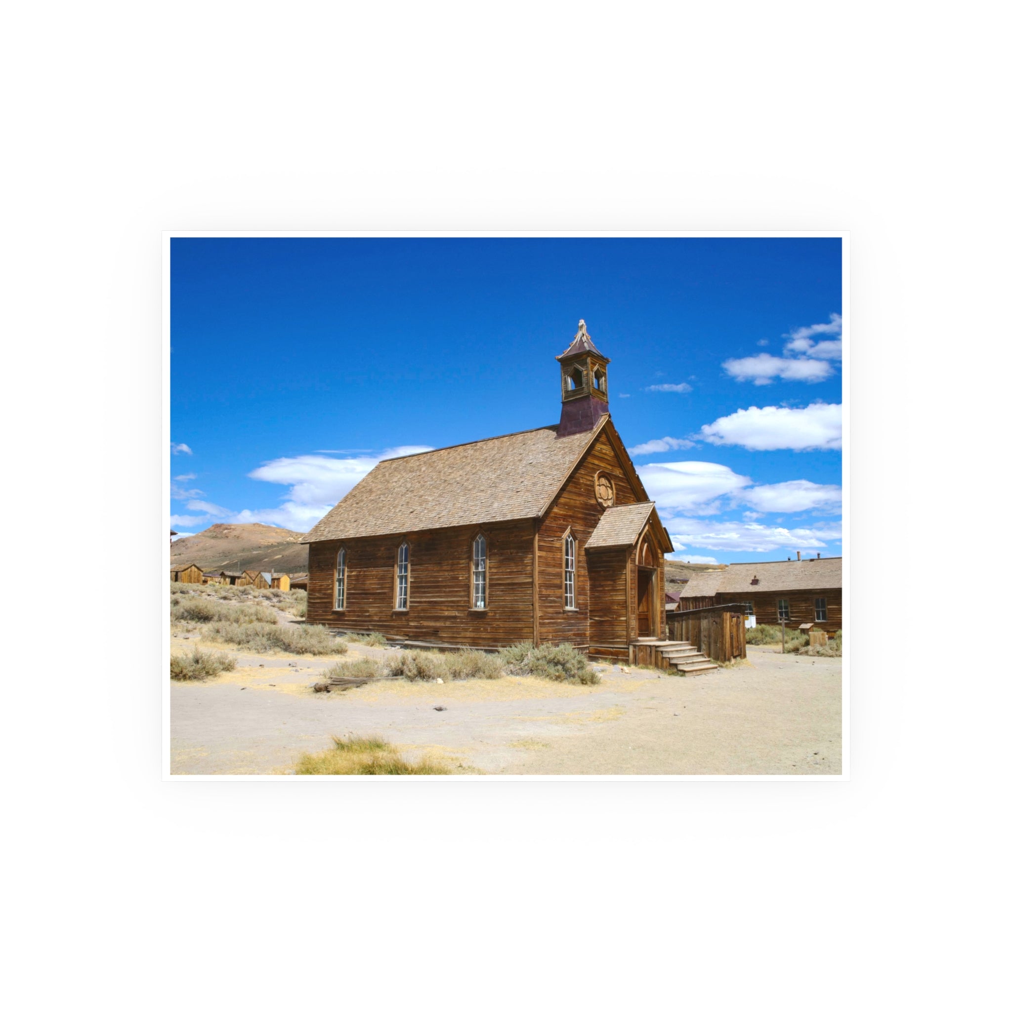 Historic Bodie Church - Bodie Ghost Town California -  Fine Art Photography Print - Western Wall Art - Desert Landscape Decor