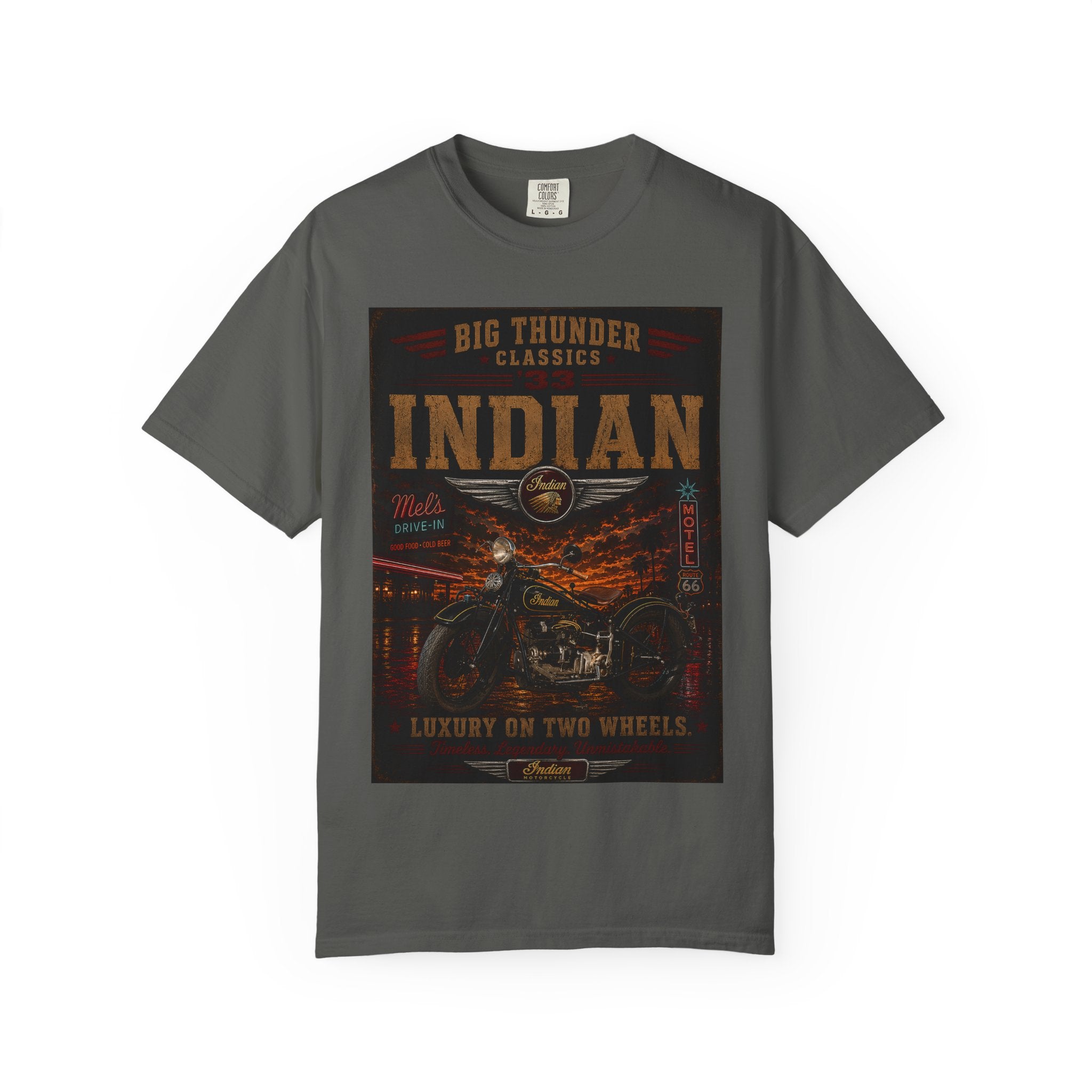 Big Thunder Indian Motorcycle T-shirt | Vintage Motorcycle Graphic