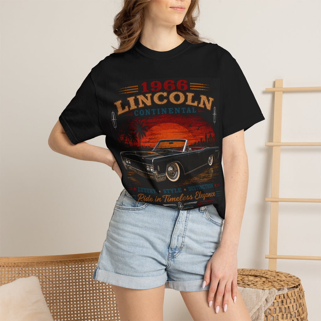 1966 Lincoln Continental Classic Car T-shirt | Vintage Auto Graphic