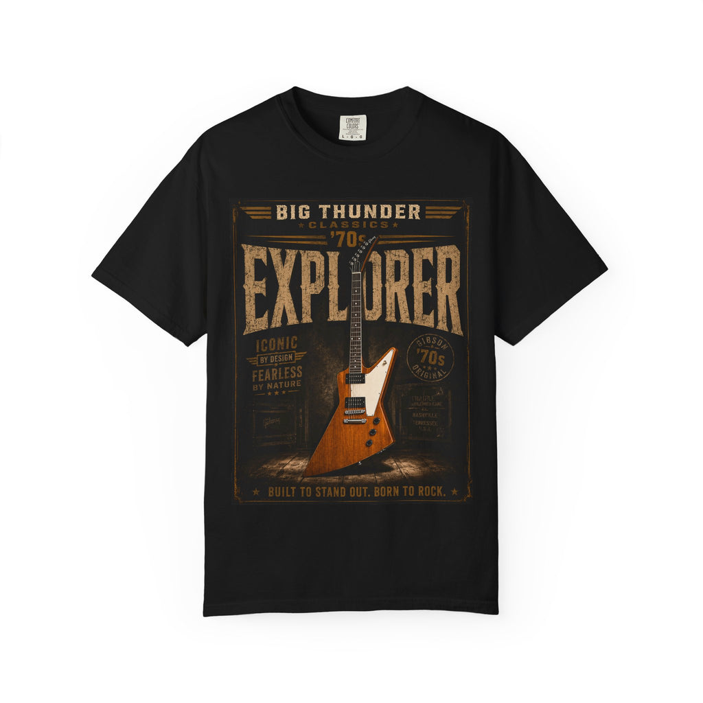 Explorer Electric Guitar graphic T-shirt | Vintage Rock Poster tee