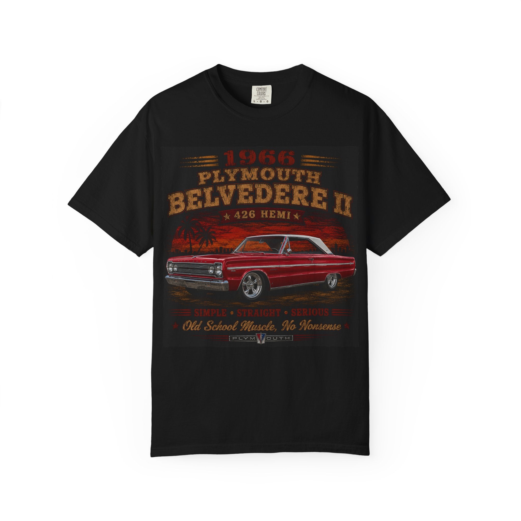 1969 Plymouth Belvedere II T-shirt | Vintage Muscle Car 426 Hemi