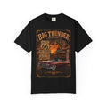 Route 66 Big Thunder Vintage Muscle Car T-Shirt | Retro Roadside Sign Graphic