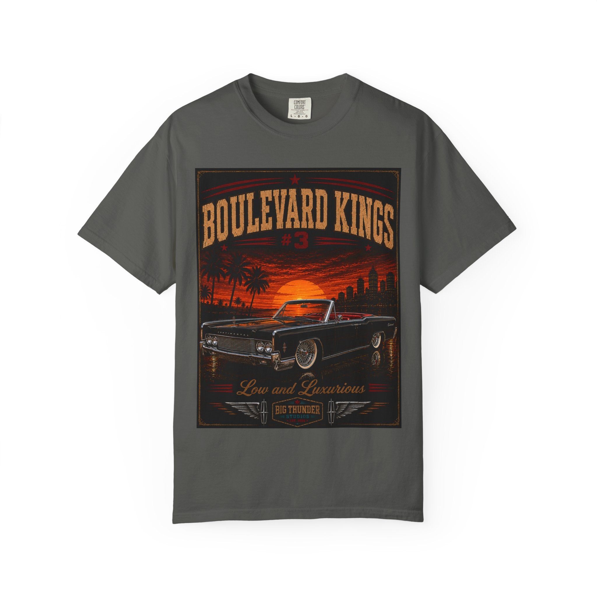Big Thunder Boulevard Kings #3 Lowrider Classic Car T-Shirt