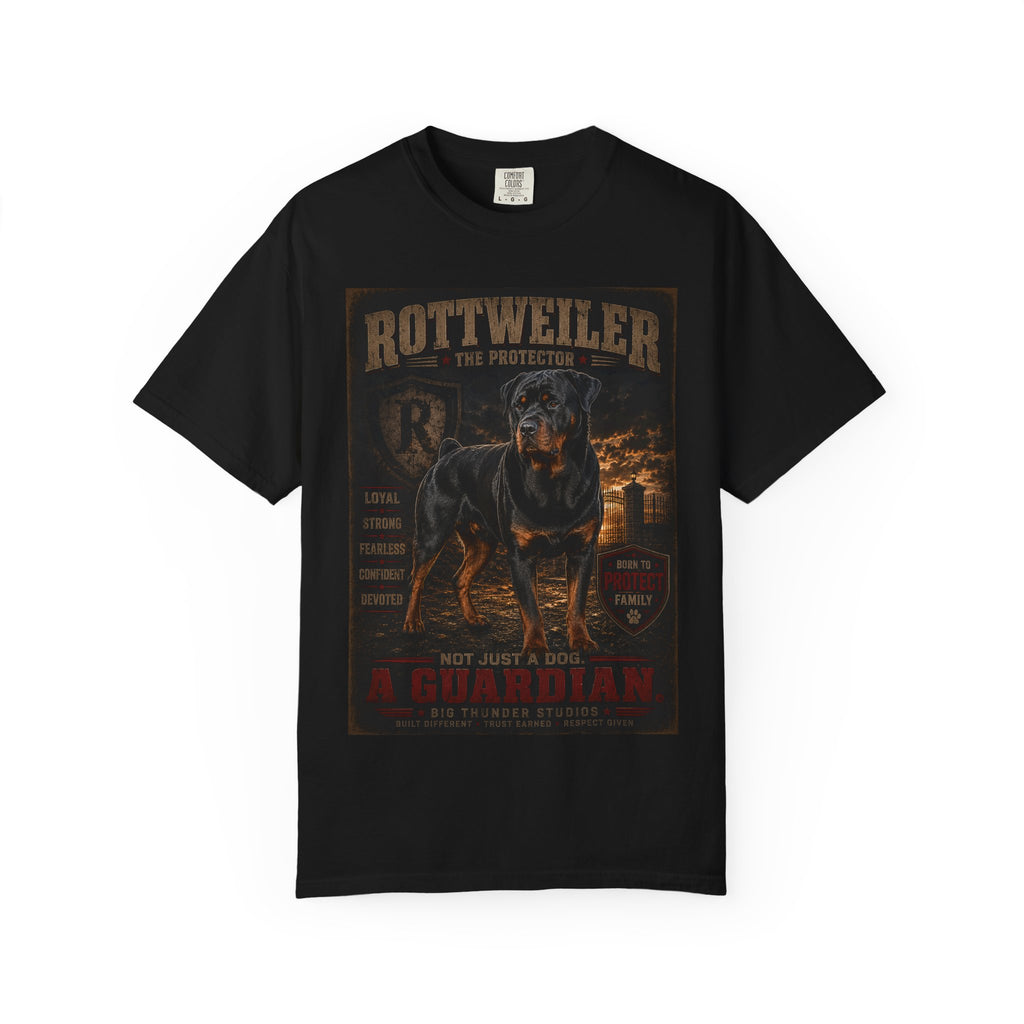 Rottweiler Protector Poster art T-shirt | Rottweiler Guardian design