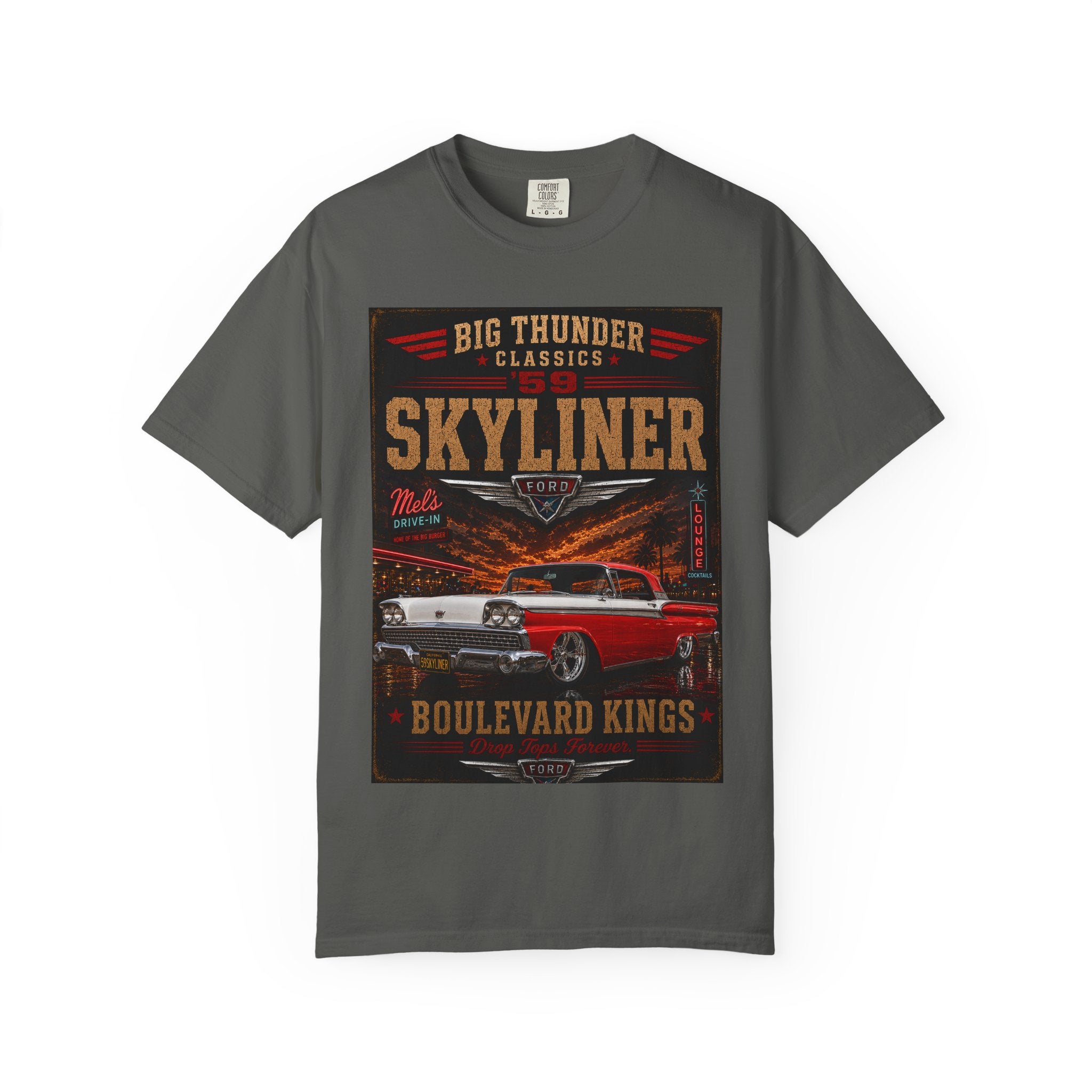 Skyliner Classic Car Boulevard Kings T-Shirt | Vintage Hot Rod Tee