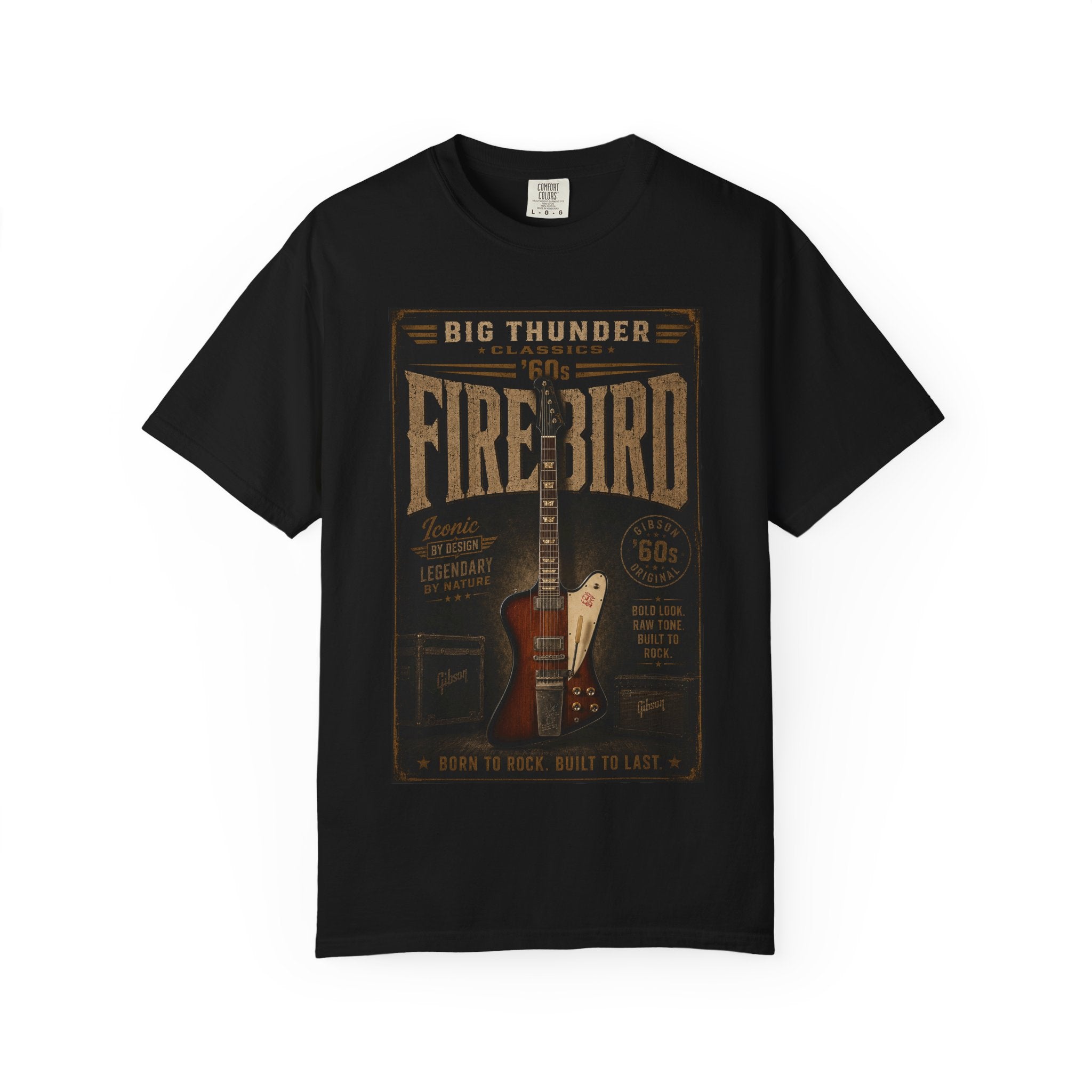 Firebird Guitar Poster T-shirt | Vintage Rock Music Tee