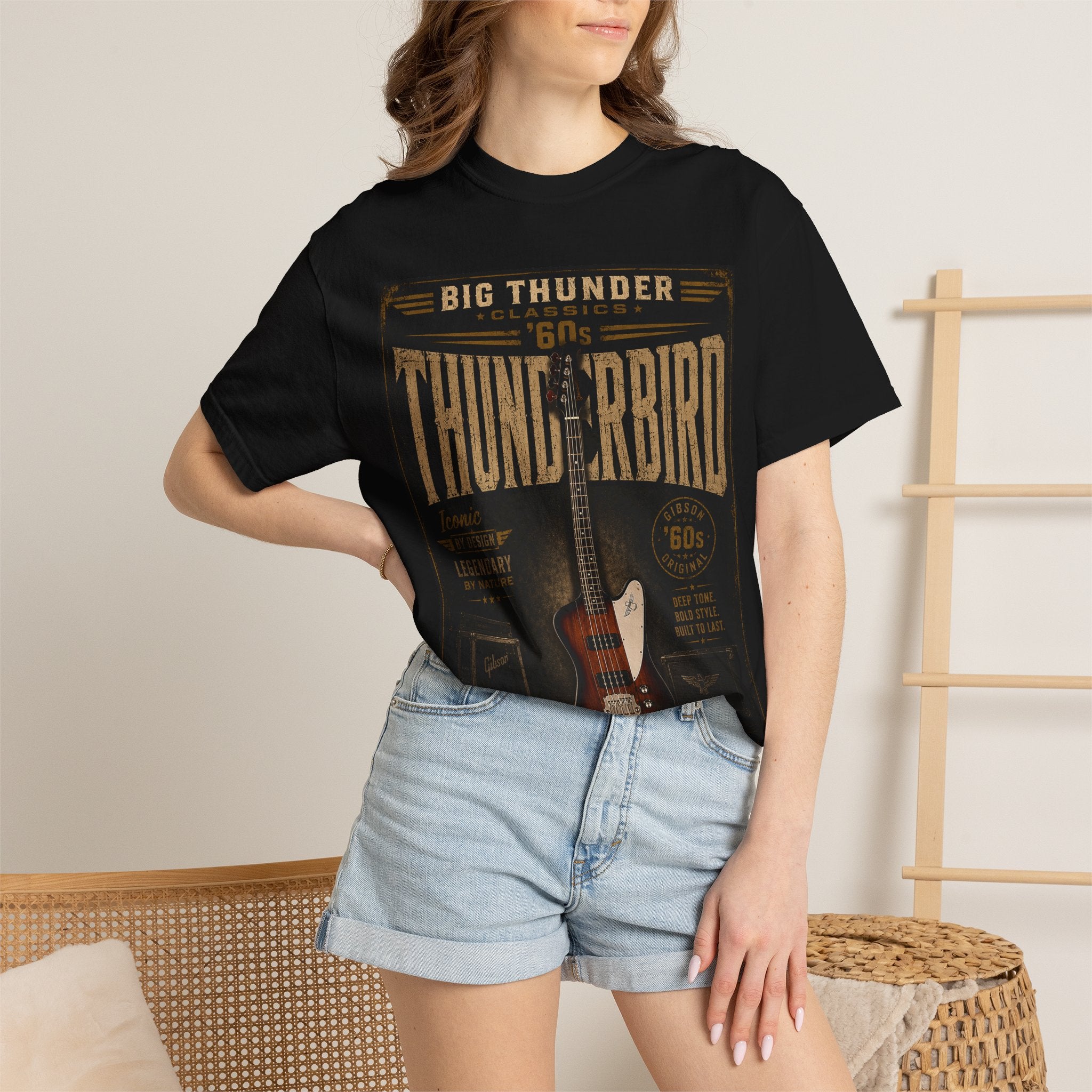 Thunderbird 60s Vintage Electric Guitar T-shirt | Retro Rock Band Tee