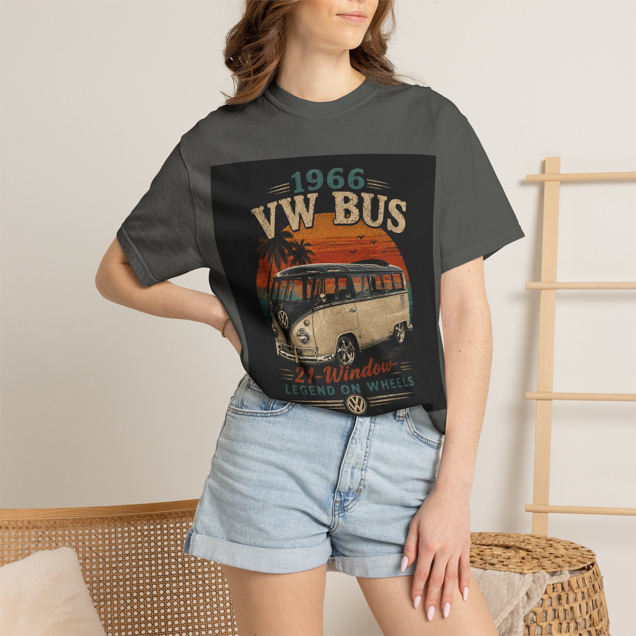 1966 VW Bus Graphic T-Shirt | 21-Window Legend on Wheels