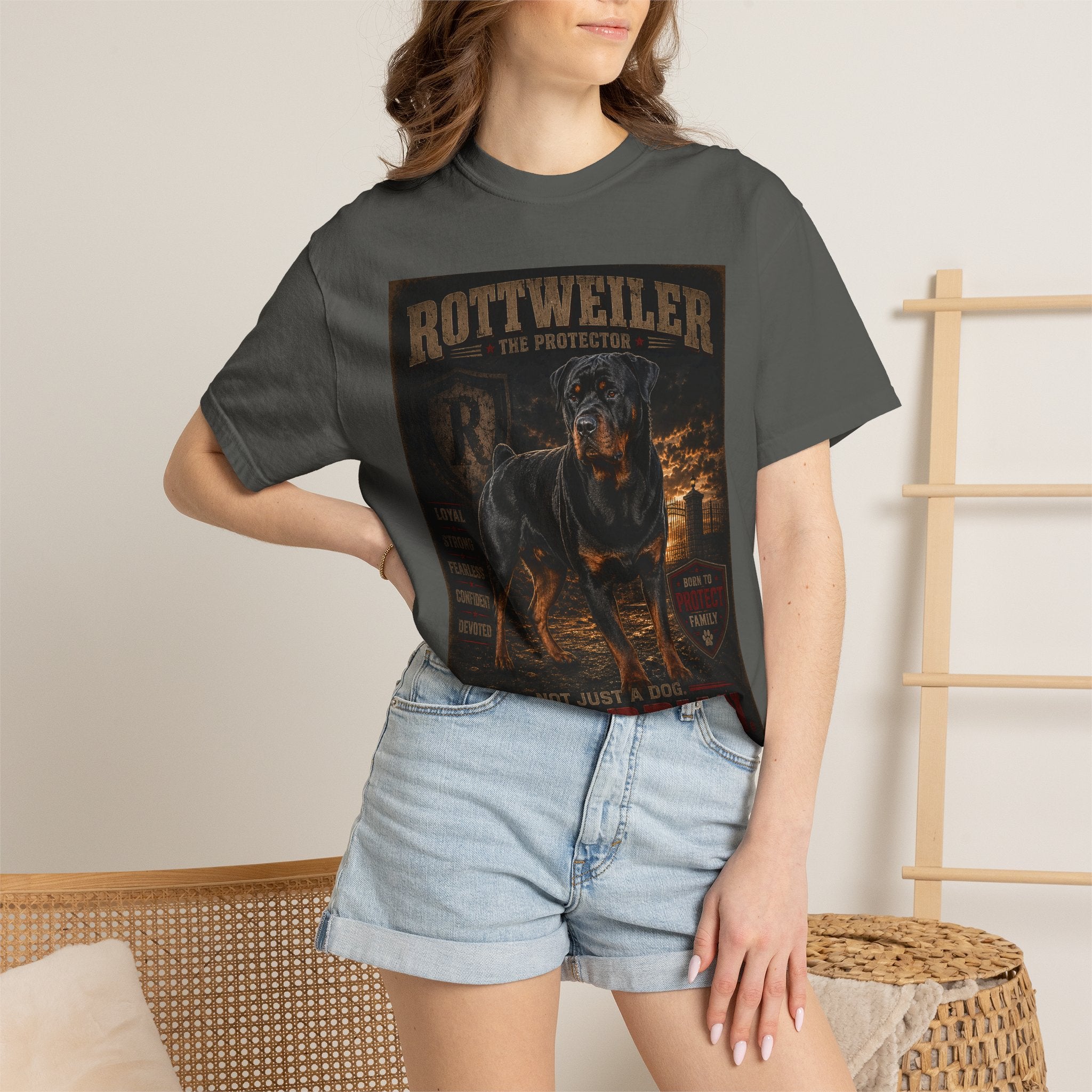 Rottweiler Protector Poster art T-shirt | Rottweiler Guardian design
