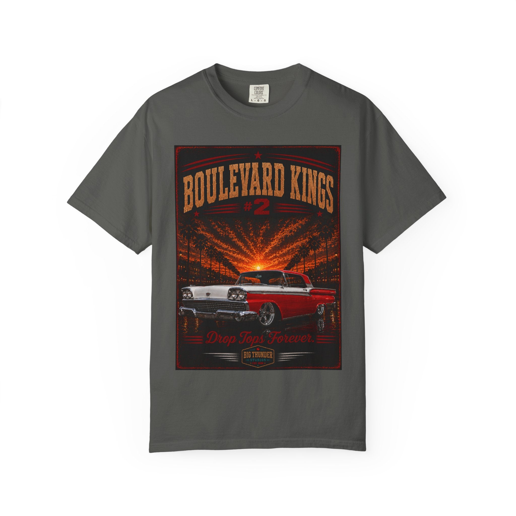 Big Thunder Boulevard Kings #2 Classic Convertible Car T-Shirt