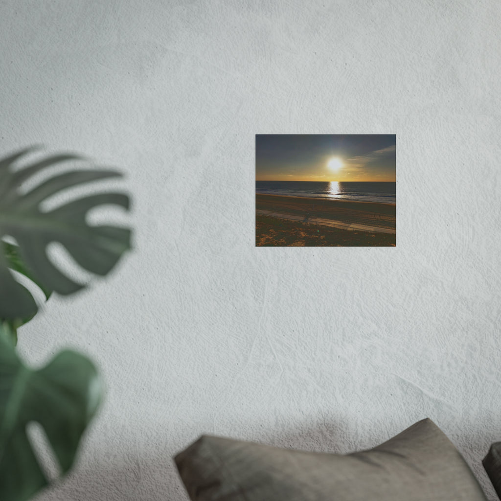 Redondo Beach Sunset - California Coastal Wall Art - Bike Rider Silhouette | Beach Sunset Photo Print
