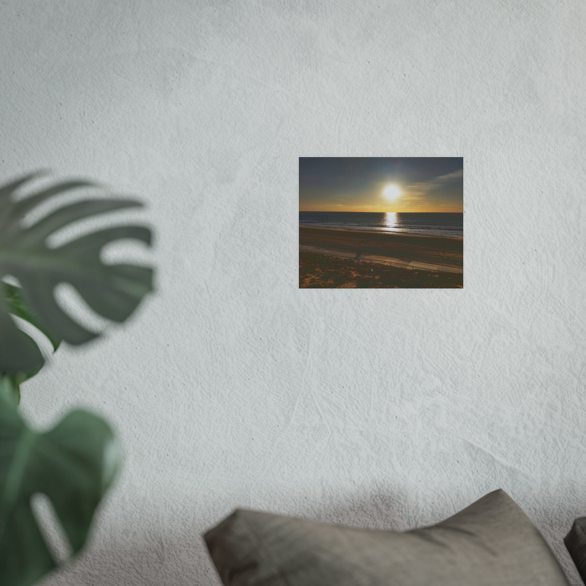 Redondo Beach Sunset - California Coastal Wall Art - Bike Rider Silhouette | Beach Sunset Photo Print
