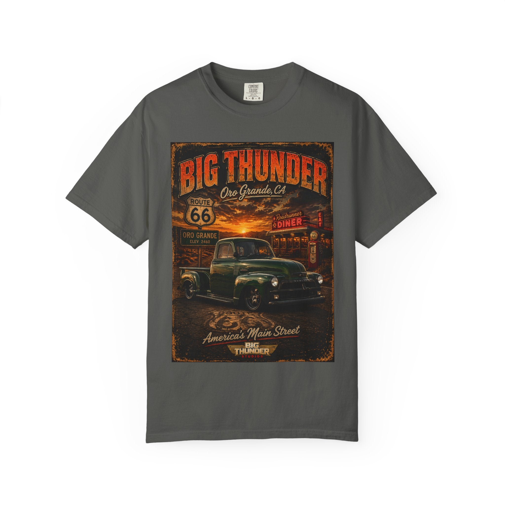 Big Thunder Vintage Truck Route 66 Graphic T-Shirt