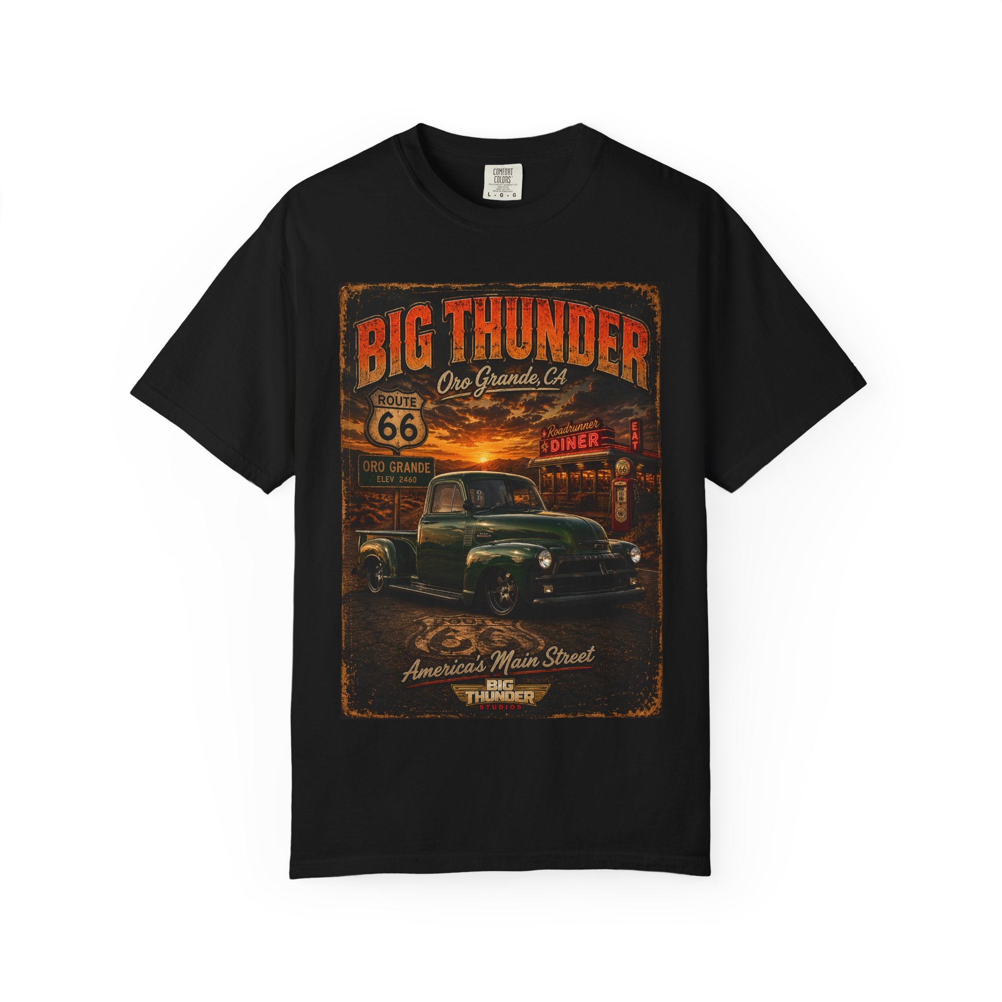 Big Thunder Vintage Truck Route 66 Graphic T-Shirt