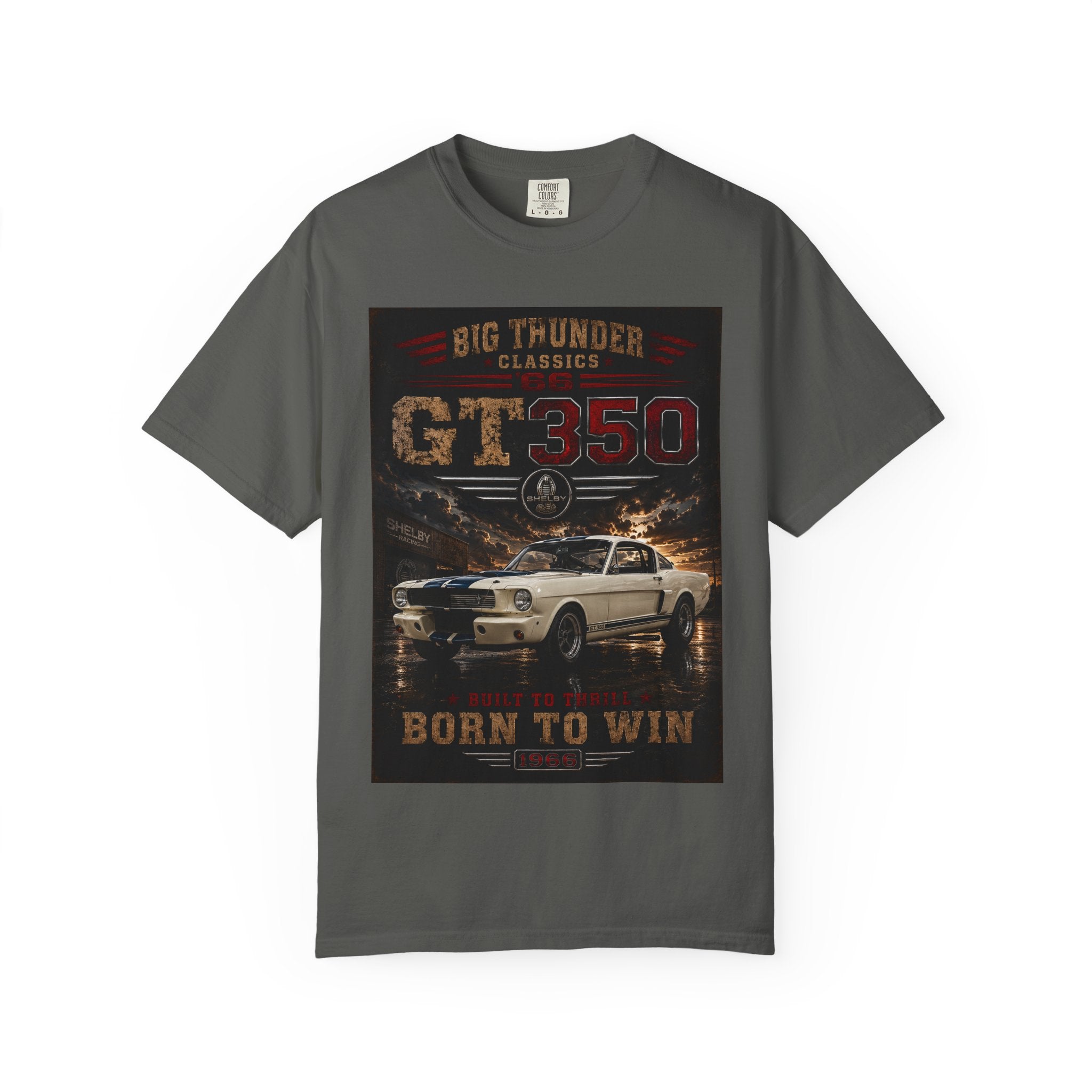 GT350 Muscle Car T-Shirt | Born to Win, Classic Shelby Design