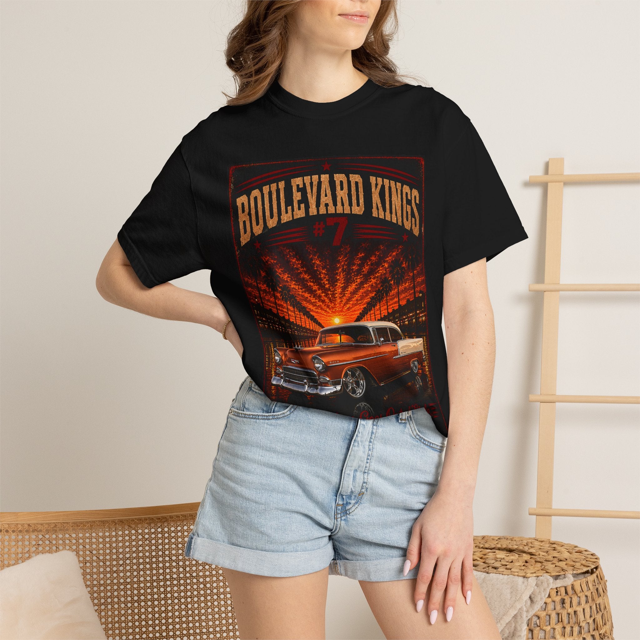 classic car shirt, muscle car shirt, lowrider shirt, car guy shirt, car dad gift, retro car shirt, race car shirt, boulevard kings #7