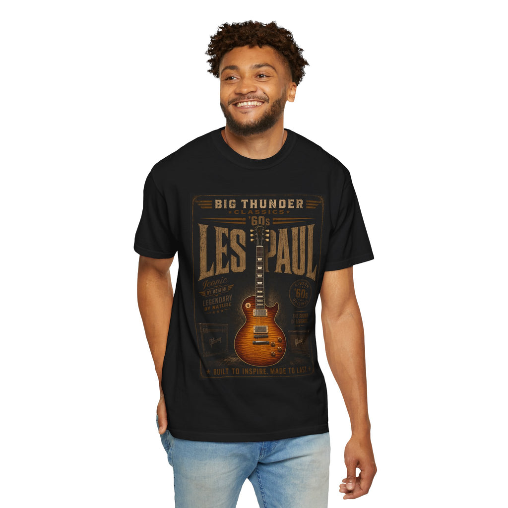 Les Paul Guitar Poster T-Shirt | Vintage Electric Guitar Graphic