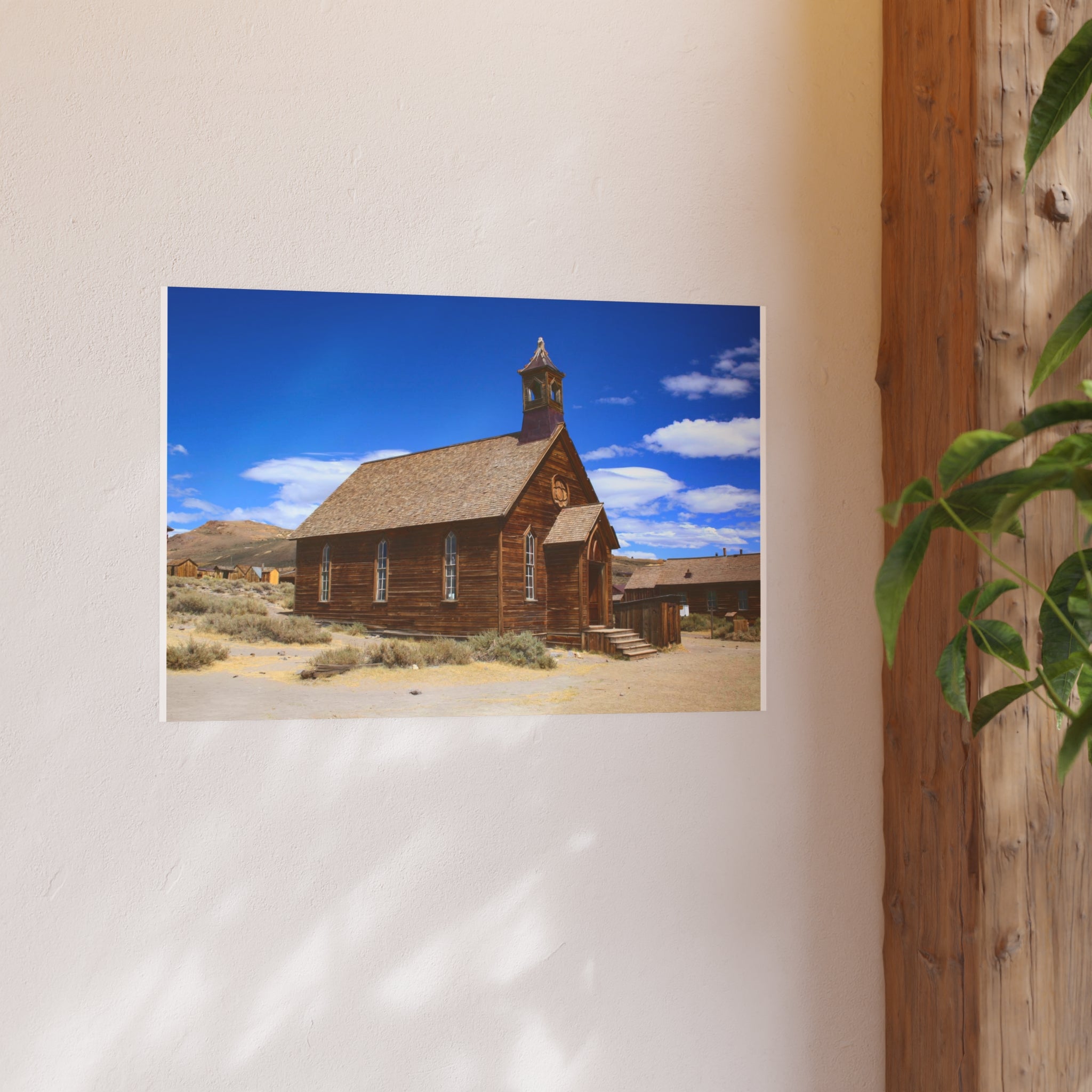 Historic Bodie Church - Bodie Ghost Town California -  Fine Art Photography Print - Western Wall Art - Desert Landscape Decor