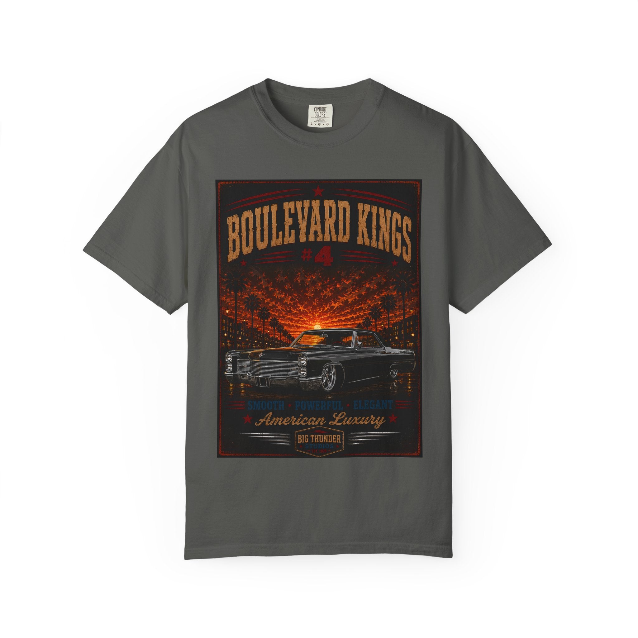Big Thunder Boulevard Kings #4 Vintage Classic Car T-Shirt