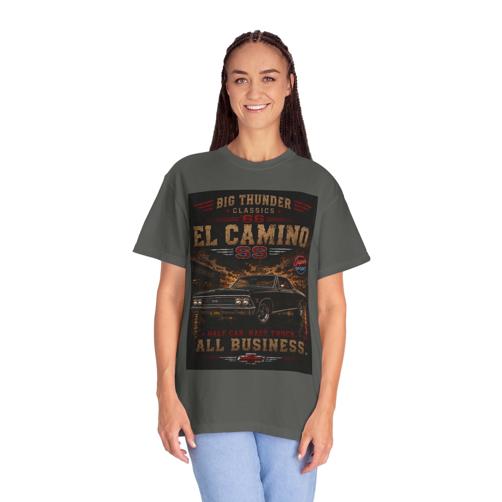 El Camino Classic Car Poster T-shirt | Vintage Muscle Car Graphic