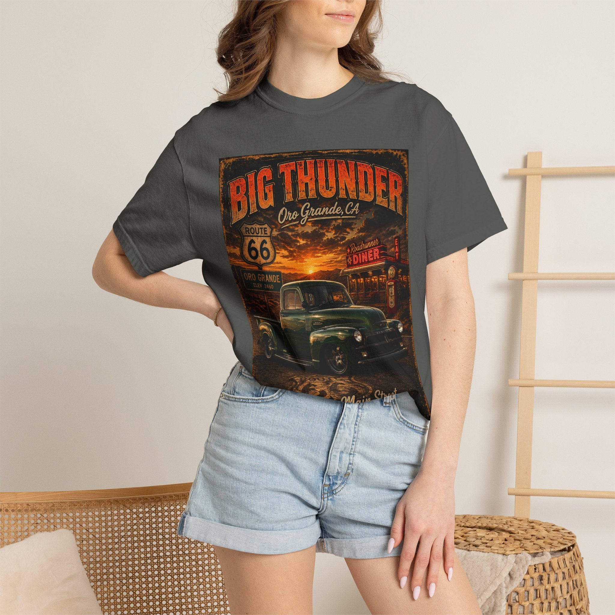 Big Thunder Vintage Truck Route 66 Graphic T-Shirt