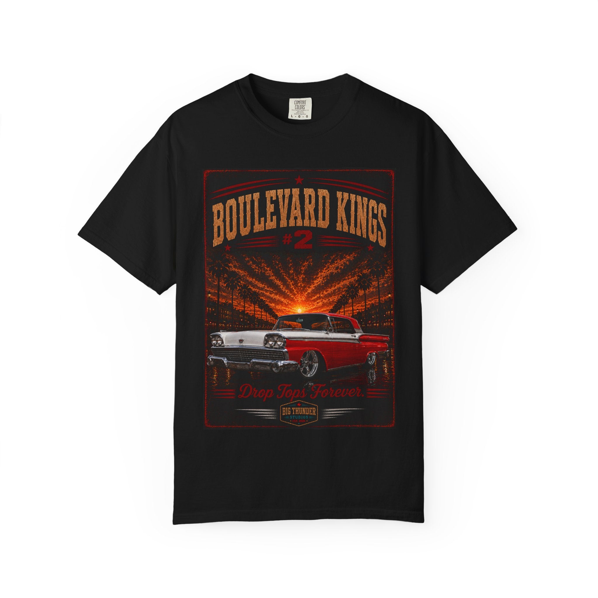 Big Thunder Boulevard Kings #2 Classic Convertible Car T-Shirt