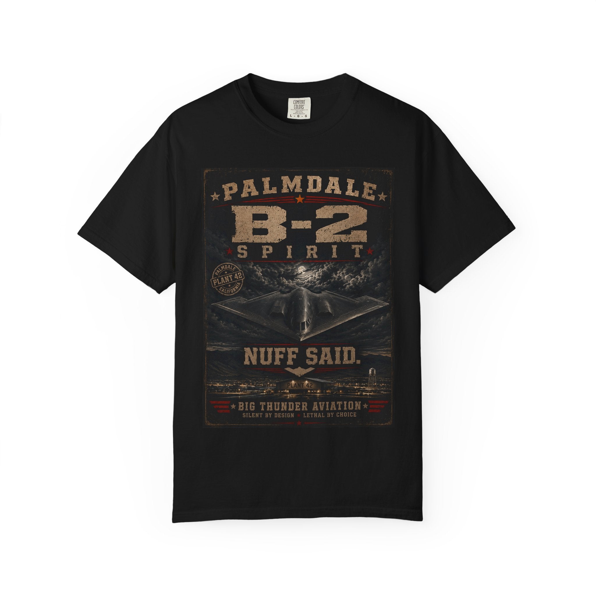 B-2 Spirit Bomber Palmdale Aviation Poster T-Shirt | Nuff Said