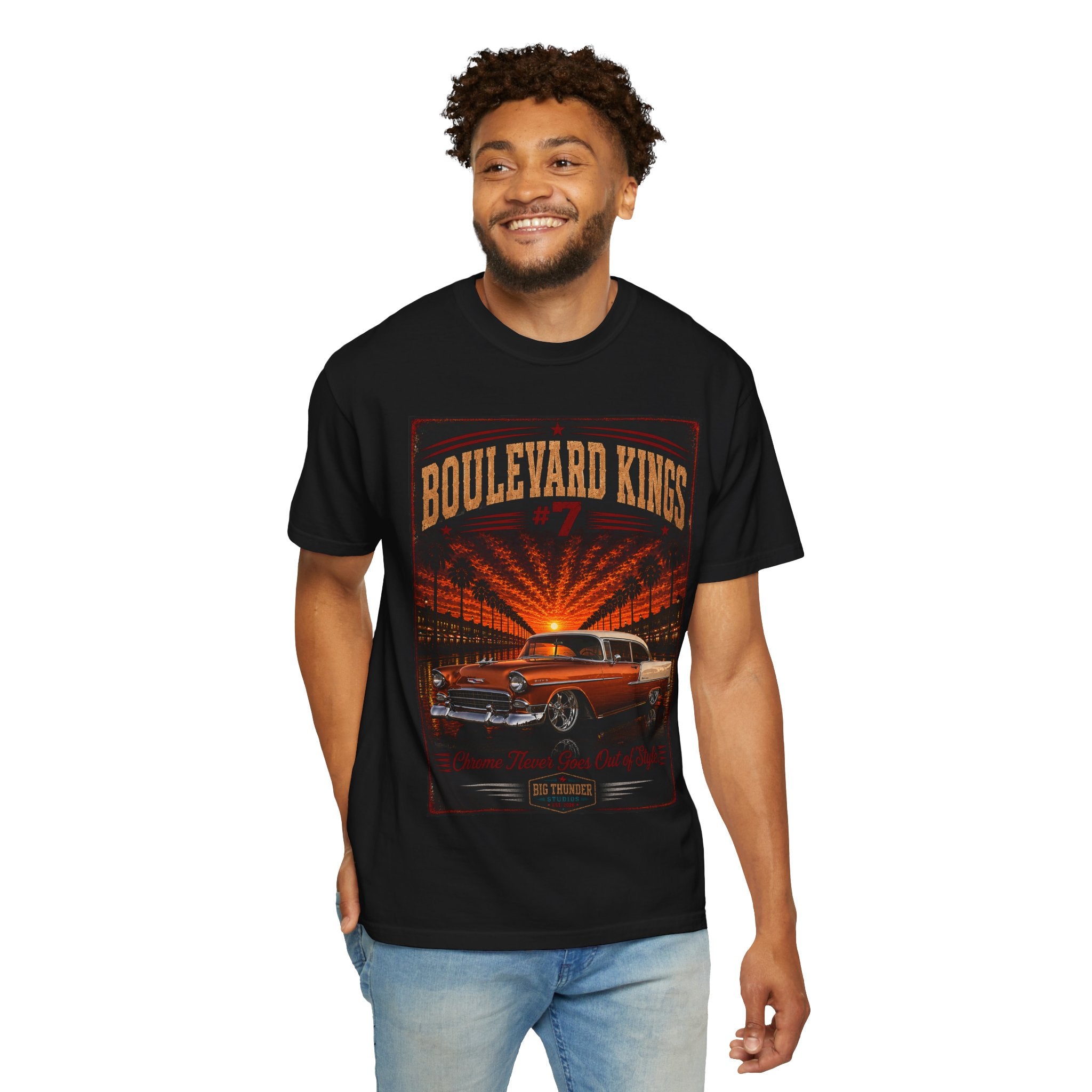 classic car shirt, muscle car shirt, lowrider shirt, car guy shirt, car dad gift, retro car shirt, race car shirt, boulevard kings #7