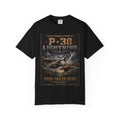 P-38 Lightning Aircraft Poster T-Shirt | Fork-Tailed Devil WWII Plane
