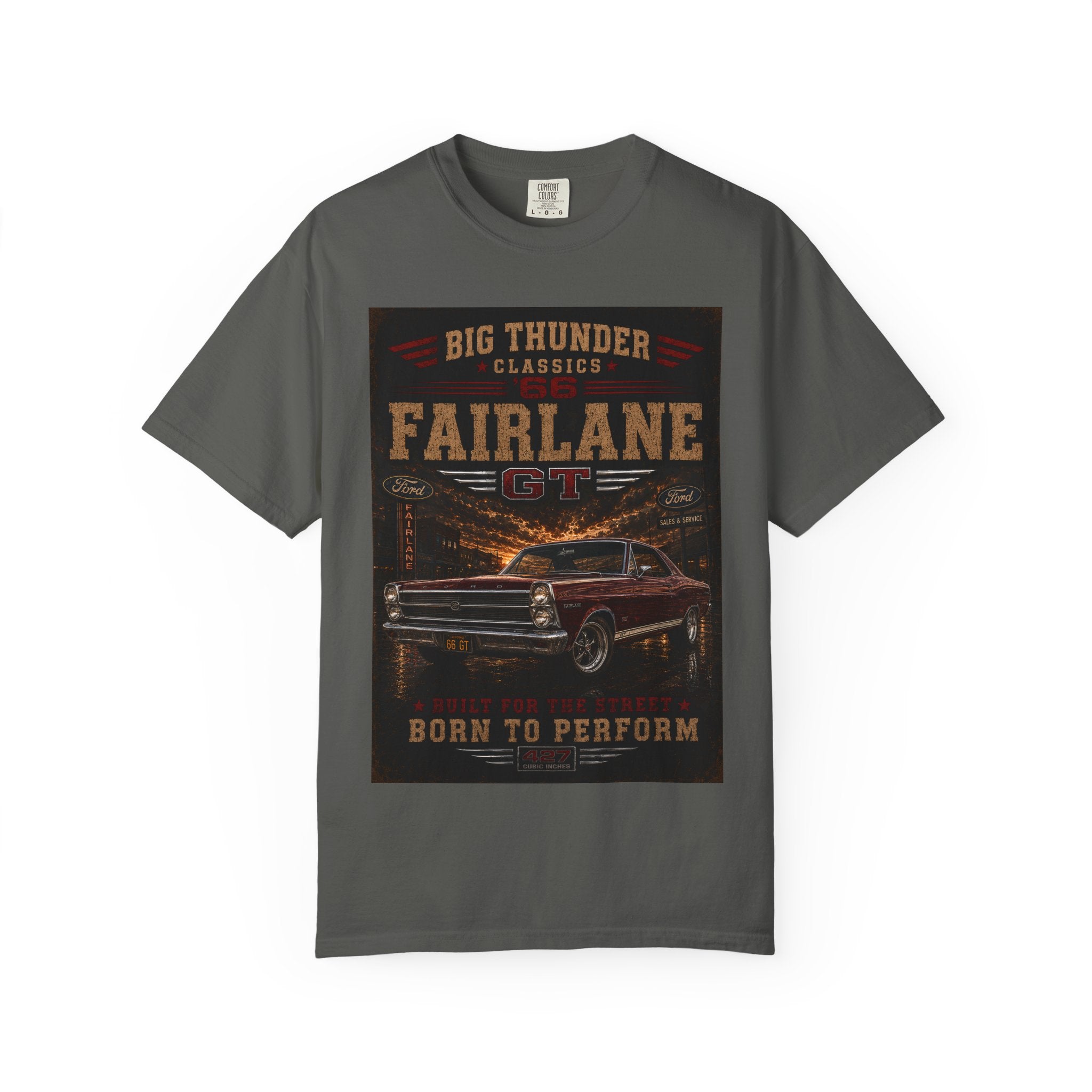 1966 Ford Fairlane GT 427 t-Shirt | Classic Muscle Car Tee | Big Thunder Classics | Vintage Ford Shirt