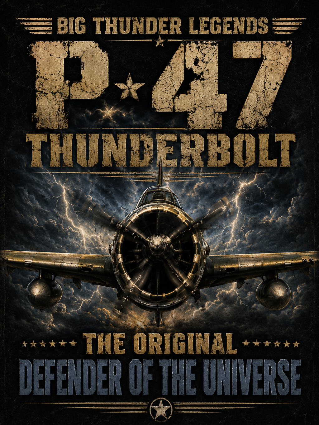 P-47 Thunderbolt Plane T-Shirt | Vintage WWII Aircraft Poster