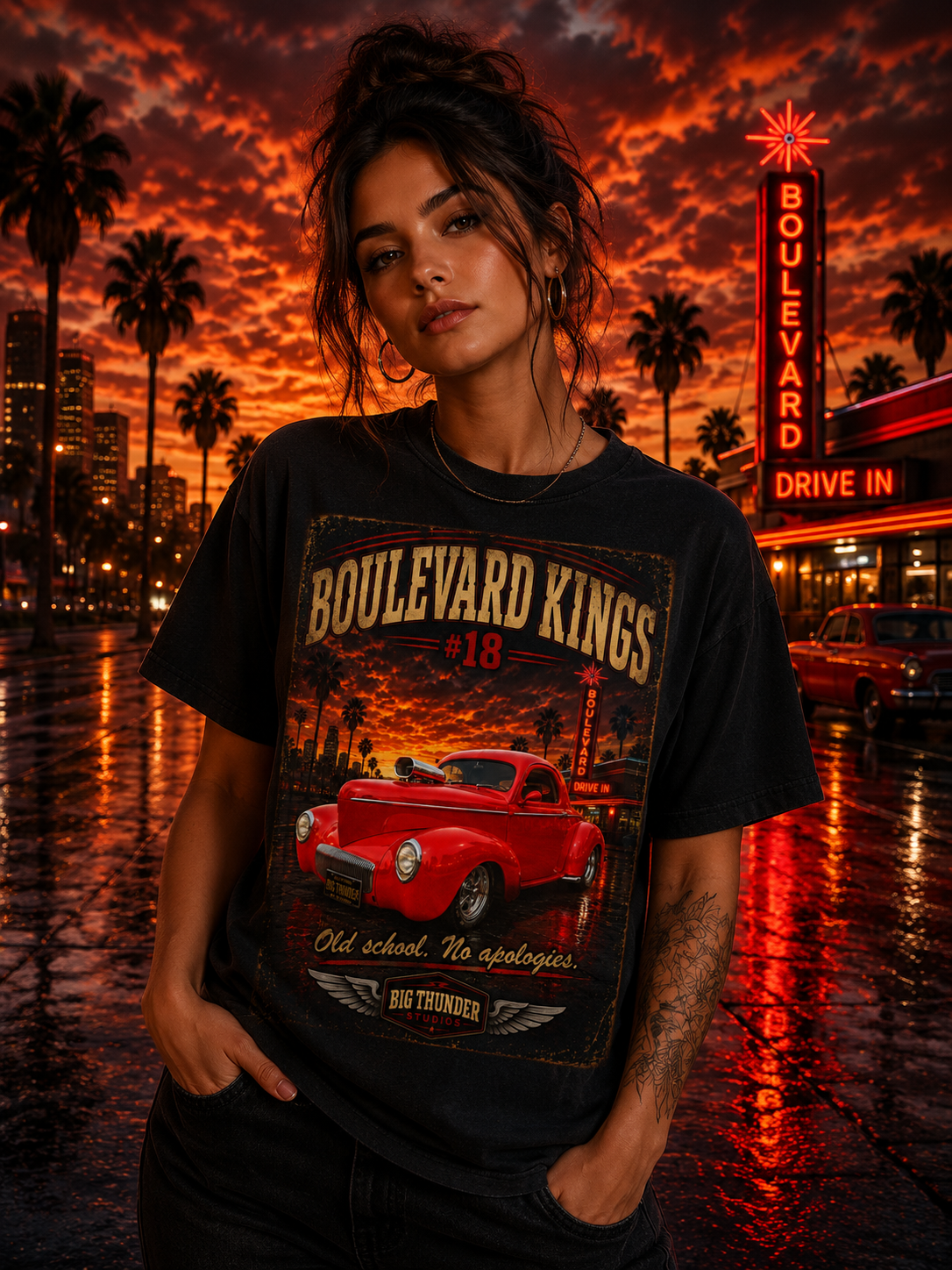classic car shirt, muscle car shirt, lowrider shirt, car guy shirt, car dad gift, retro car shirt, race car shirt, boulevard kings #18
