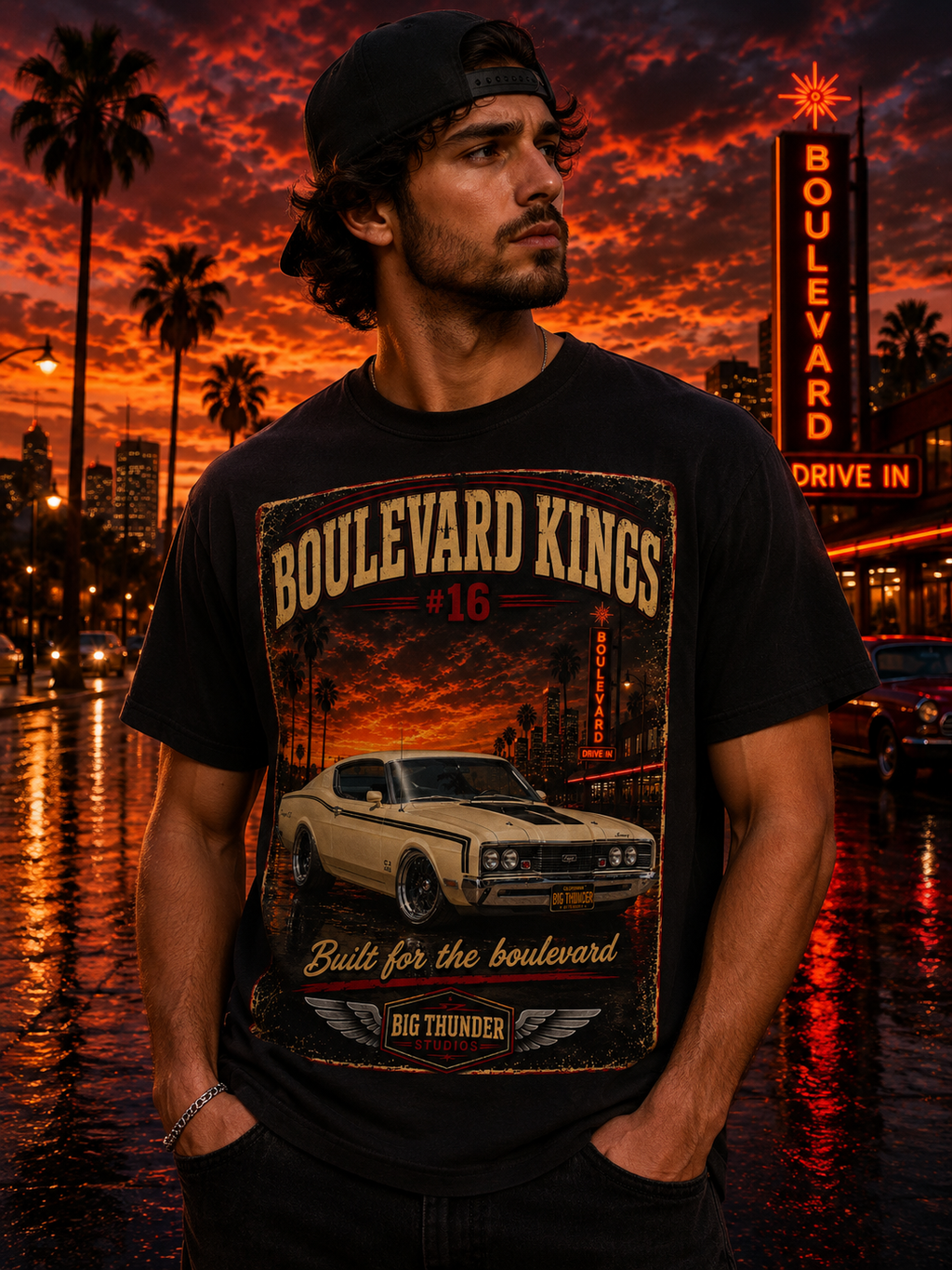 classic car shirt, muscle car shirt, lowrider shirt, car guy shirt, car dad gift, retro car shirt, race car shirt, boulevard kings #16