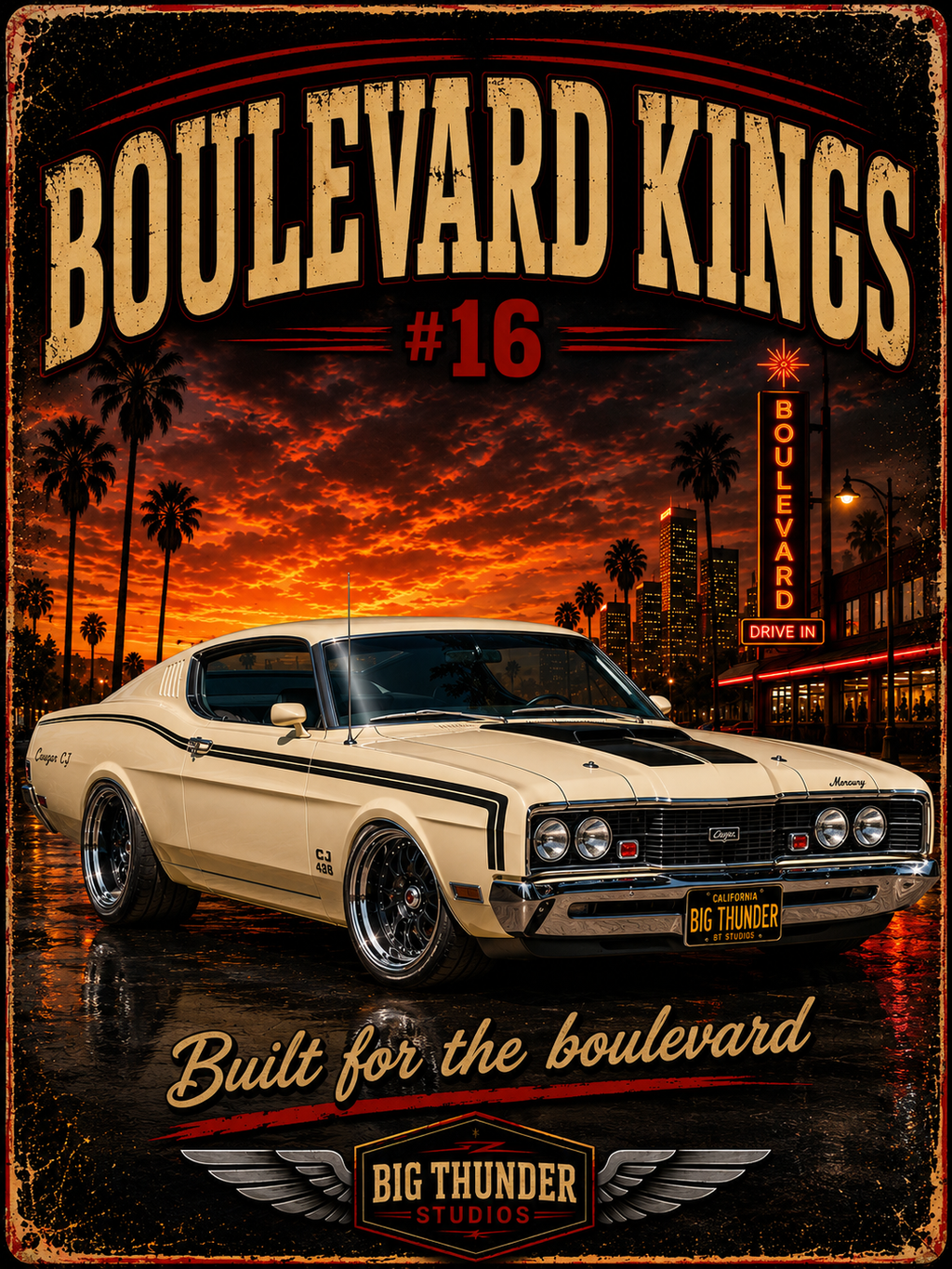 classic car shirt, muscle car shirt, lowrider shirt, car guy shirt, car dad gift, retro car shirt, race car shirt, boulevard kings #16