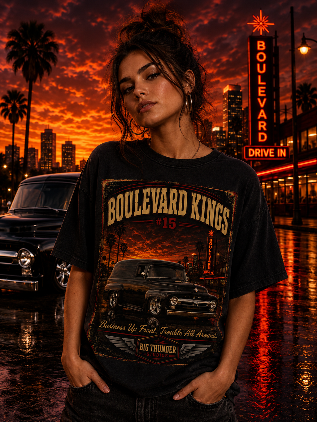 classic car shirt, muscle car shirt, lowrider shirt, car guy shirt, car dad gift, retro car shirt, race car shirt, boulevard kings #15