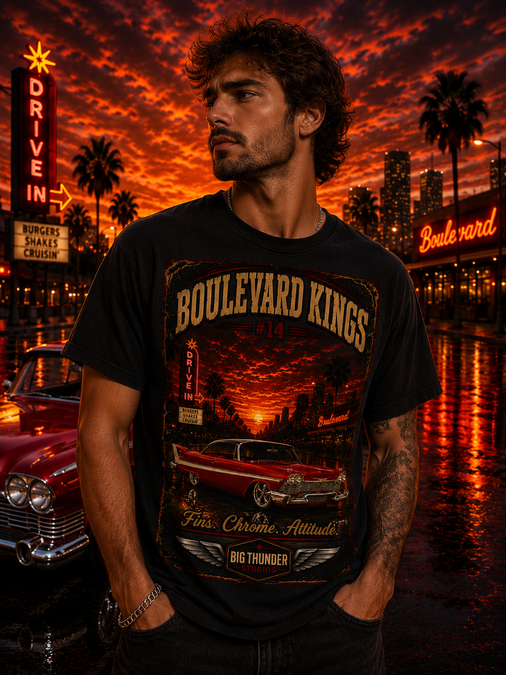 classic car shirt, muscle car shirt, lowrider shirt, car guy shirt, car dad gift, retro car shirt, race car shirt, boulevard kings #14