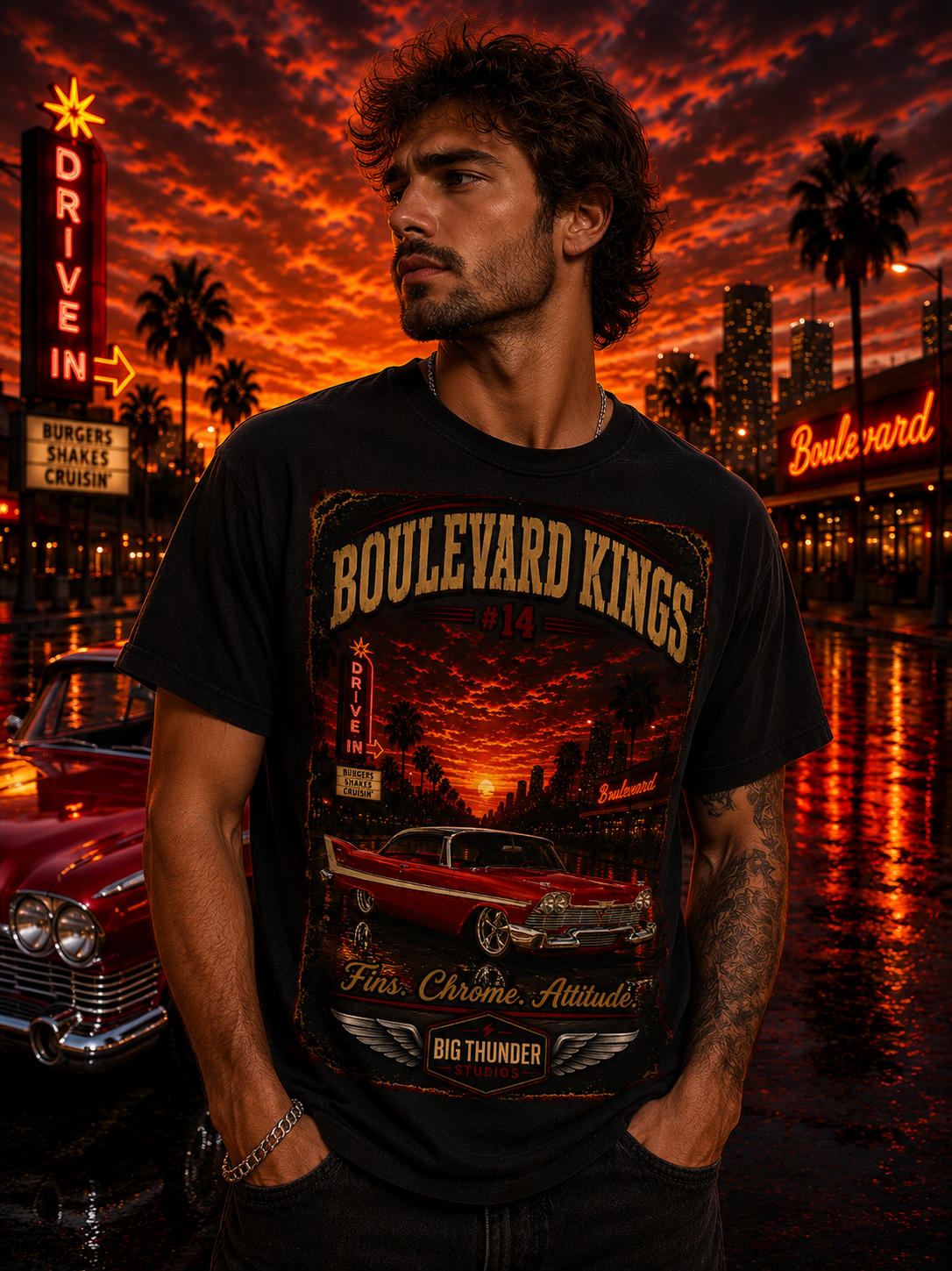 classic car shirt, muscle car shirt, lowrider shirt, car guy shirt, car dad gift, retro car shirt, race car shirt, boulevard kings #14