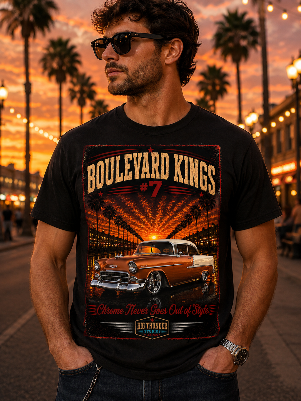 classic car shirt, muscle car shirt, lowrider shirt, car guy shirt, car dad gift, retro car shirt, race car shirt, boulevard kings #7