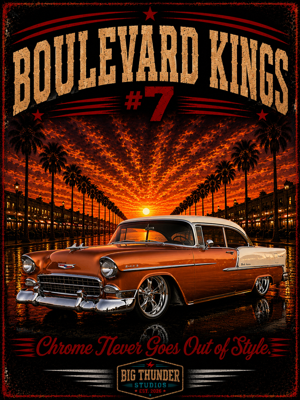 classic car shirt, muscle car shirt, lowrider shirt, car guy shirt, car dad gift, retro car shirt, race car shirt, boulevard kings #7