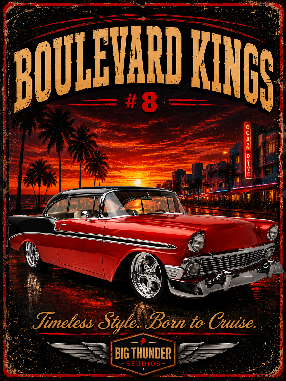 classic car shirt, muscle car shirt, lowrider shirt, car guy shirt, car dad gift, retro car shirt, race car shirt, boulevard kings #8