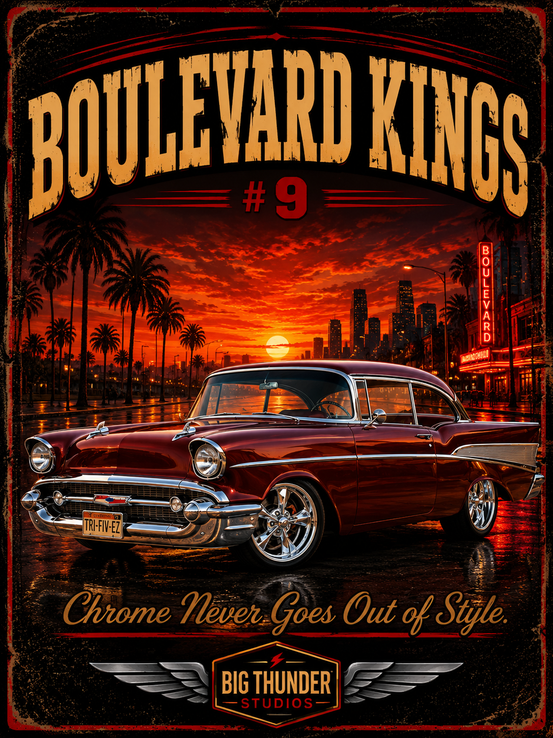 classic car shirt, muscle car shirt, lowrider shirt, car guy shirt, car dad gift, retro car shirt, race car shirt, boulevard kings #9