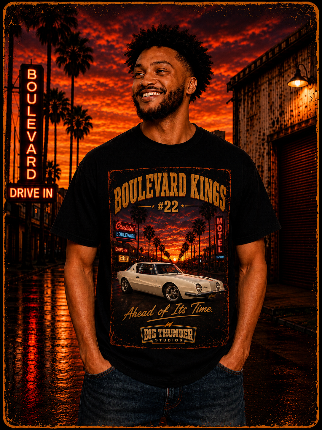 classic car shirt, muscle car shirt, lowrider shirt, car guy shirt, car dad gift, retro car shirt, race car shirt, Boulevard Kings #22
