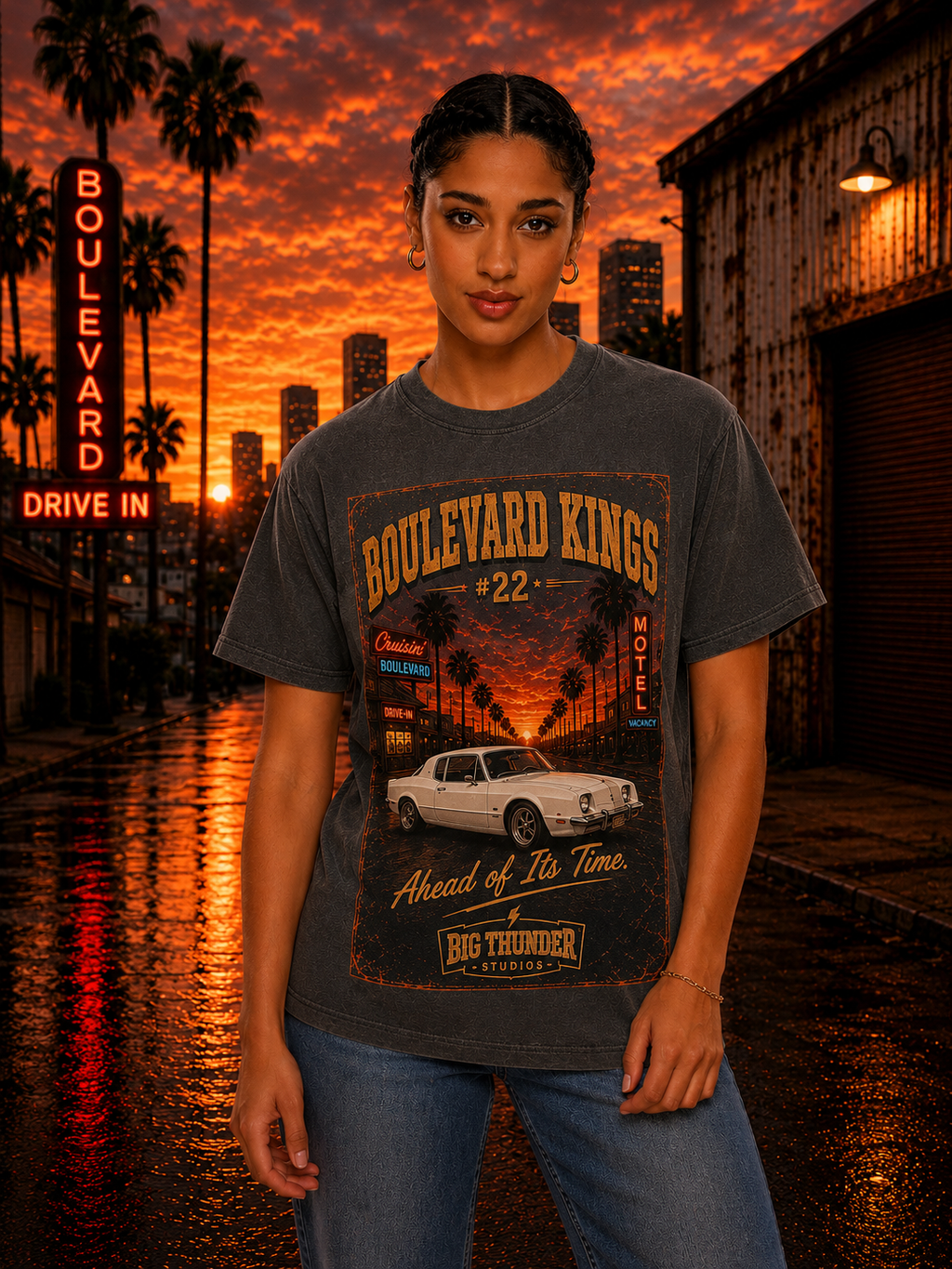 classic car shirt, muscle car shirt, lowrider shirt, car guy shirt, car dad gift, retro car shirt, race car shirt, Boulevard Kings #22
