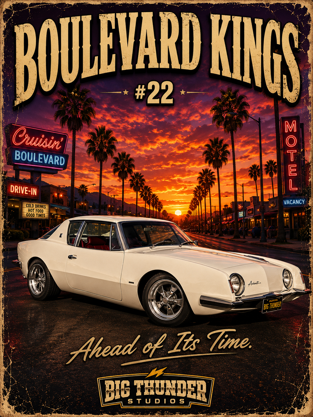 classic car shirt, muscle car shirt, lowrider shirt, car guy shirt, car dad gift, retro car shirt, race car shirt, Boulevard Kings #22