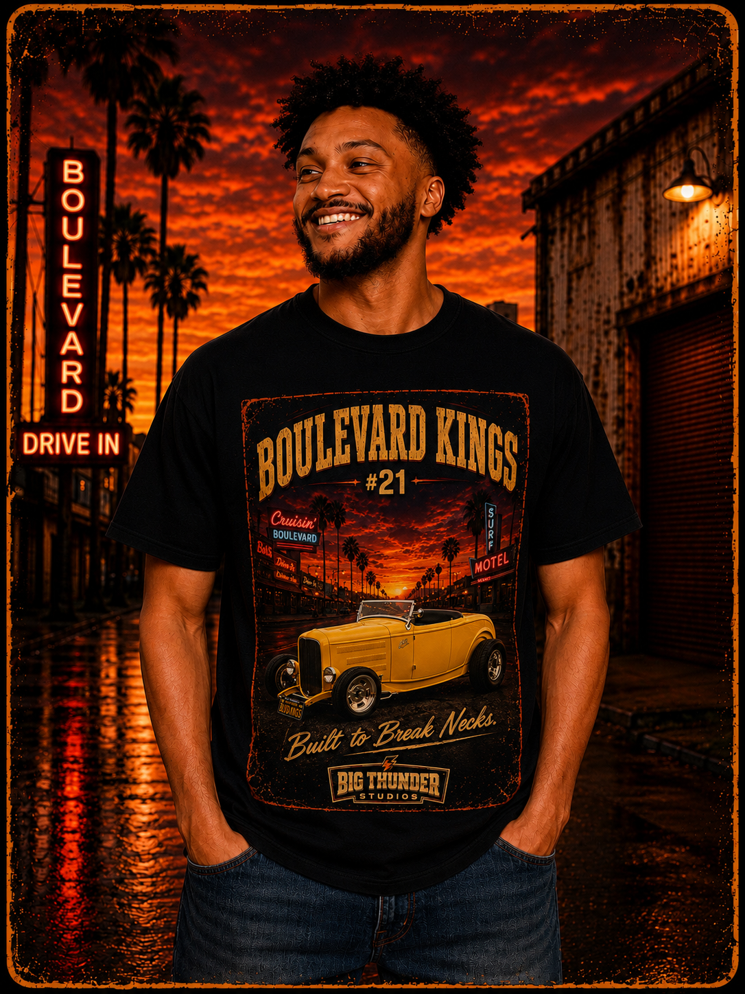 classic car shirt, muscle car shirt, lowrider shirt, car guy shirt, race car shirt, Boulevard Kings #21