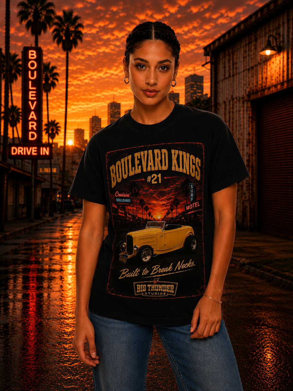 classic car shirt, muscle car shirt, lowrider shirt, car guy shirt, race car shirt, Boulevard Kings #21
