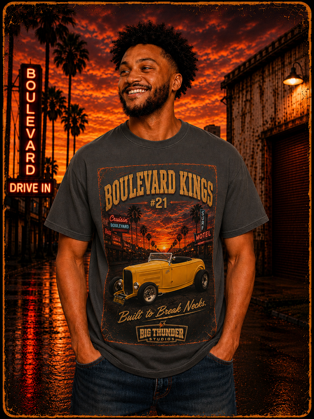 classic car shirt, muscle car shirt, lowrider shirt, car guy shirt, race car shirt, Boulevard Kings #21