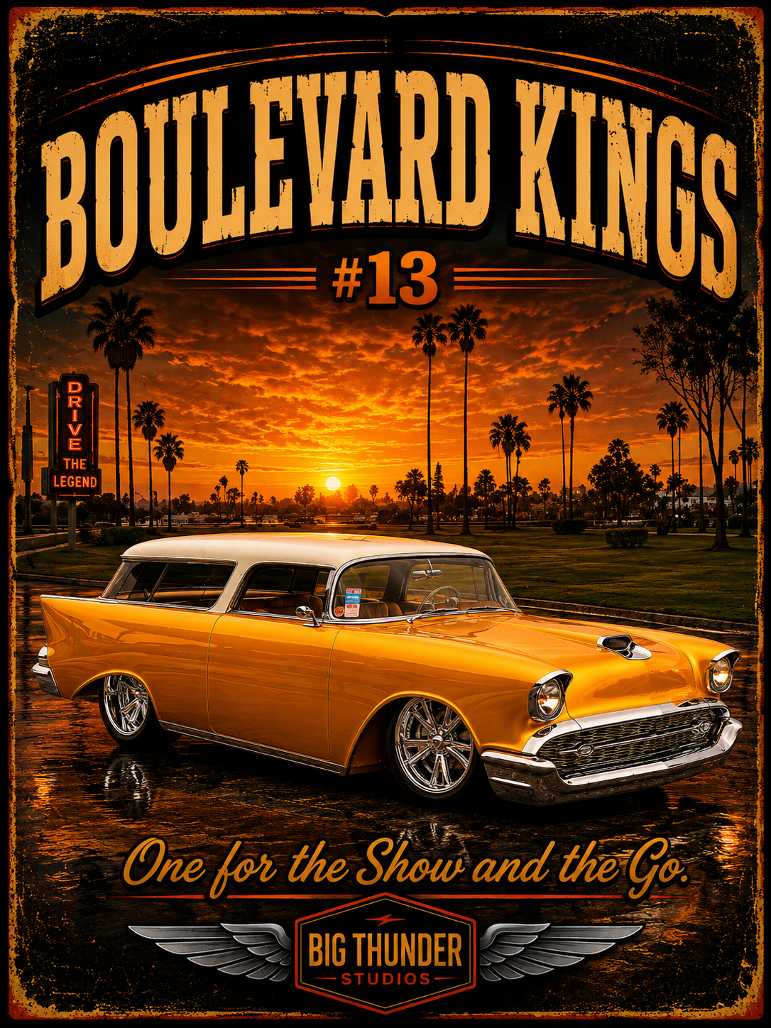 Classic car shirt, muscle car shirt, lowrider shirt, car guy shirt, car dad gift, retro car shirt, race car shirt, Boulevard kings #13